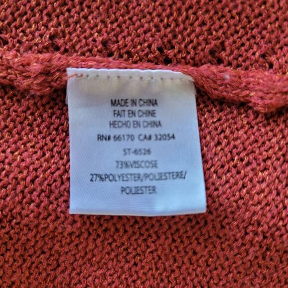 Moth anthropologie womens Sz M orange gold sleeveless cardigan - Picture 8 of 8